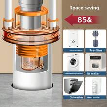 Desagüe de fregadero 3 en 1, desagüe de lavavajillas, tapón de sellado de filtro de agua, divisor anti-olores