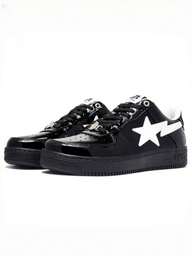  A BATHING APE Leather Classic Comfortable Low-Top Fashion Sneakers, Unisex