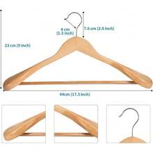 天然樟木裤架，带夹子，实木防滑衣架，适用于牛仔裤和休闲裤，360°旋转挂钩，方便取用且牢固，节省衣柜空间，可收纳西裤、牛仔裤和修身裤，天然木材散发淡淡清香，耐用夹子系统，坚固的衣架套装，适用于家庭衣柜收纳 - 彩色 - 查看 4