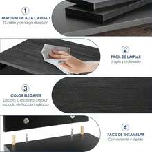 Soportes de Monitor de Computadora, Soporte Elevador para Monitor 2 Niveles con Cajones y Organizador de Cables, Soporte para Monitor Sostiene Hasta 20KG para Monitores Computadora Portátiles - 1 - Ver 2