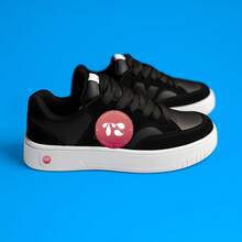 Women's Basic Casual Sneakers With Comfortable High Sole - 黑色 黑色 新款 - 查看 4