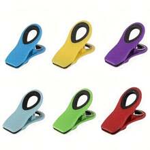 5 Stücke Set [3 Farboptionen] Starkverschließende, frischehaltende Clips - Küchen-Verschlussclips, multifunktionale Plastiktüten-Verschließer, feuchtigkeitsbeständige und auslaufsichere Snack-Beutel-Clips, Kühlschrankaufbewahrungsutensilien - Verschiedenfarbig - Übersicht 9