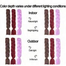 Extensiones de trenzas sintéticas de color ombre afro de 24 pulgadas de largo para mujeres, cabello Kanekalon