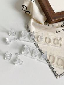 Suministros de decoración de uñas - Soporte de práctica de uñas transparente, Soporte de práctica de esmalte de uñas acrílico y gel, Accesorios de fotografía para arte de uñas, Materiales y accesorios de arte de uñas para uso personal, en salón y DIY