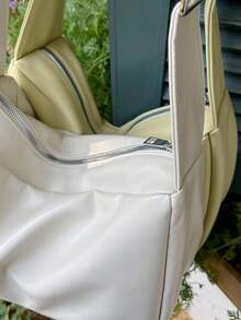 Women Elegant Lazy Style Soft Leather Casual Crossbody Bag[8631] - Màu be - Xem 3