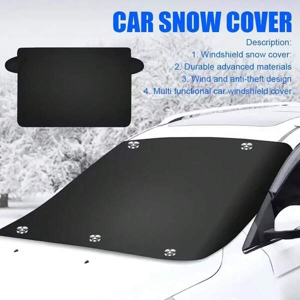 The Front Windshield Of The Car In Winter Is A Snow Shield, A Universal Model For All Seasons, With A Small Magnet, Easy To Install, Stable And Not Easy To Fall