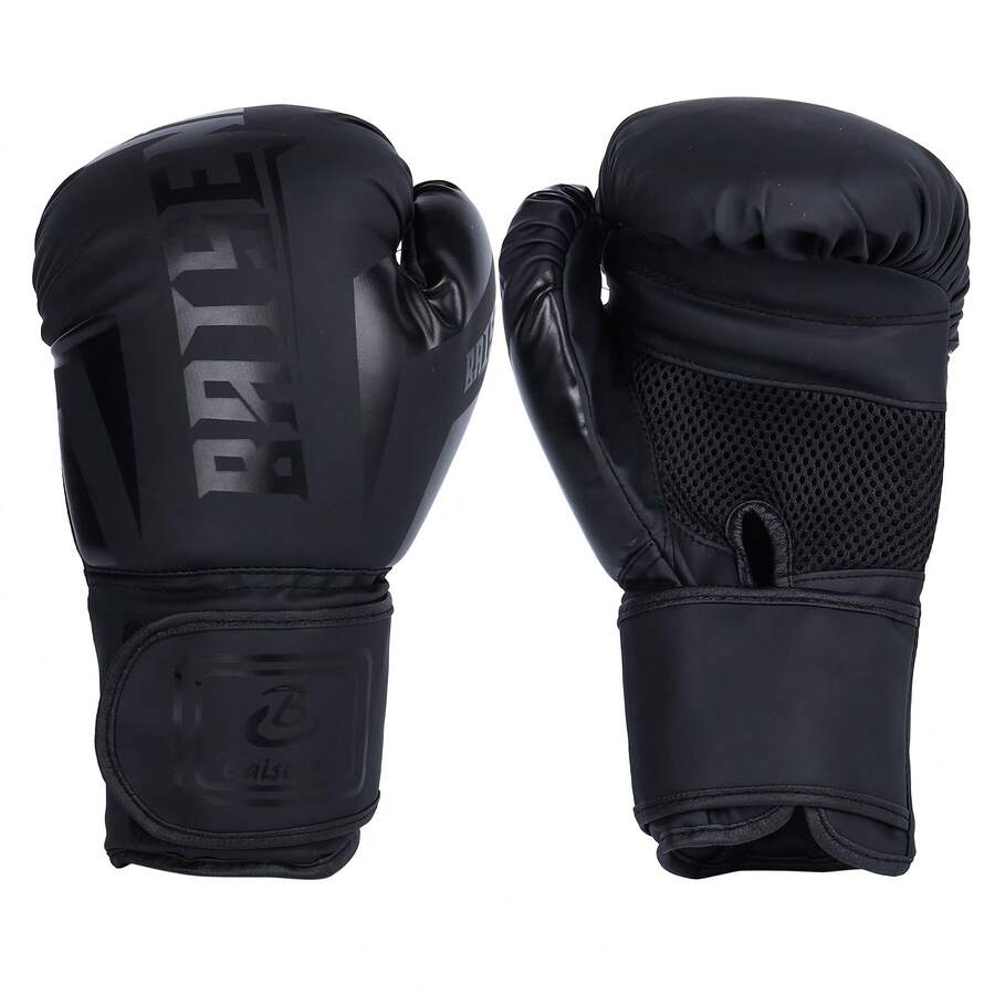 Boxing Training Gloves Enhancing Breathability Lightweight Material Suitable For Muay Thai Taekwondo - màu đen - Xem 1