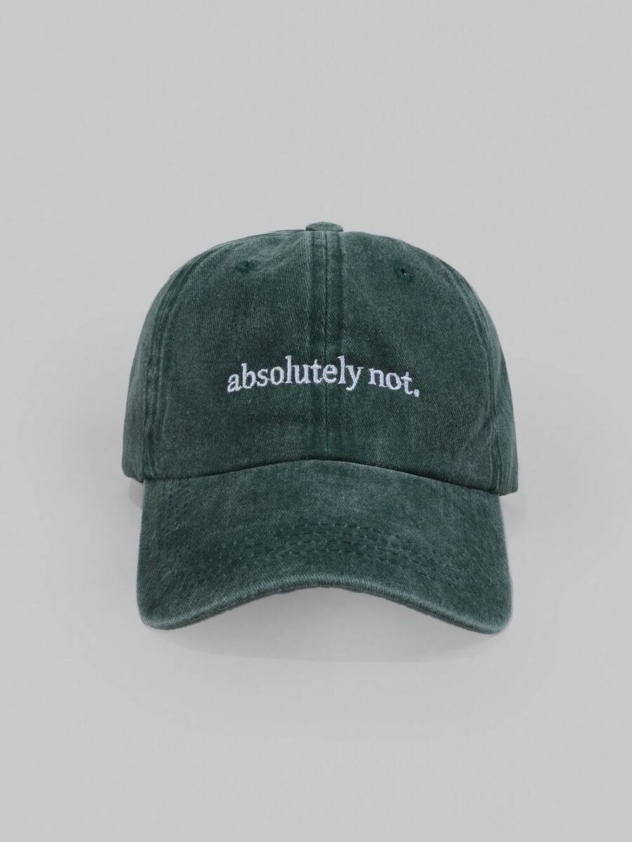 DareSee 1件 Absolutely Not. 刺繡水洗棒球帽，經典休閒時尚復古軟汗帶可調尺寸輕量防曬百搭爸爸帽，適合戶外運動日常穿著派對度假，送給家人朋友的完美禮物，音樂節萬聖節禮物 - absolutely not - 查看 1