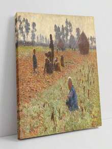 16*24inch*40x60cmEMILE CLAUS, GATHERING GRAIN -CANVAS WALL ARTWORK PIC PRINT - White - View 1