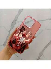 und stilvolle Handyhülle mit dem beliebten Anime Dandadan, geeignet für iPhone 11 bis 17 Pro Max, mit einem farbenfrohen silbernen Design, das schmutzabweisend ist.