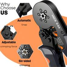 Ferrule Crimp Tool Kit, Wire Ferrule Kit Crimper Connector, 4 Corner Self-Adjusting AWG23-5 Specification Ferrule Electrical Terminal, Crimp Tool Pin Terminal Ratchet Pliers For Audio, Automotive, DIY