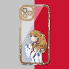 Funda de teléfono Anime Mech Rei Ayanami Asuka para iPhone 17 Air 15 14 13 12 11 Pro Max 16 15 14 Plus, cubierta de silicona suave a prueba de golpes - 7 - Ver 6