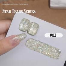 MISS SHAKA 10ml Summer Autumn Nails Flashing Pink Blue Brown Orange Broken Diamond Gel Nail Polish Halloween Nails Super Bright Reflective Gentle Fairy Colour Nail Salon Nail Art Nail Supplies