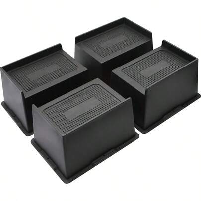 6 Inch Heavy Duty Oversized Furniture Risers With 6000 Lbs Capacity For Bed Table Couch Sofa Chair Support Ideal For Furniture Lifts And Stability Enhancement 4 Pack Durable And Wide Base Design For Home And Office Applications