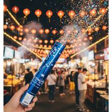 5pz Celebración especial tubo de confeti explosión segura fácil de usar fiestas eventos familiares mexicanos - Azul Marino - Ver 1