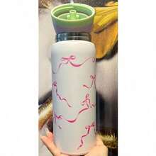 O-Wal-A Vacuum Flask With Straw 24oz/32oz,Can Be Used For Outdoor Sports, Heat Preservation Time Cold And Hot Water Can Be Insulated, Frozen Drinks, Beautiful Appearance, Exquisite Workmanship, Suitable For Camping, Work, Indoor Use. - Đai hồng - Xem 2