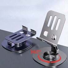 360-Degree Rotating Aluminum Alloy Phone Holder – Adjustable Mobile Phone Stand For IPhone & Android - Xám - Xem 3