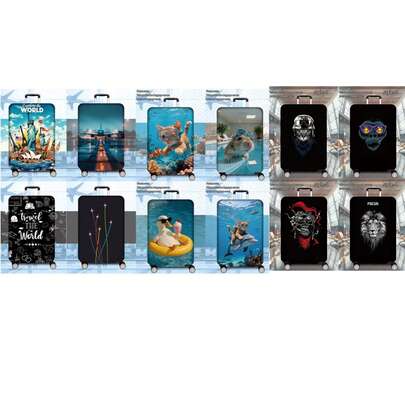 1pc 300G /Square Meter Airplane Route Print, Padded Luggage Case, And Padded Luggage Accessory. Perfect For Business Trips, Vacations, Travel, Checked Luggage, And Back-To-School Travel, Adding A Touch Of Class To Your Suitcase. Suitable For 20-28 Inch Suitcases.