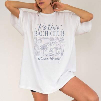 Custom Bach Club Shirt, Customized Beach Bachelorette , Beach Icons Bride , Coastal Bach Party Gift,  Bridal Shirt220 g C-AmiS-eta de aL-Godón de con tecnología antiolor - UniS-ex para deporte Apta para todas las perS-onas, ya sean mujeres o hombres Tejido duradero de alta C-Alidad apto para todas las oC-Asiones, suave al tacto pero diseñado para durar Tops transpirables Conjuntos de otoño para mujer Conjuntos de vaC-Aciones para mujer Disfraz de Halloween para mujer