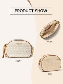 Michael Kors Jet Set Charm MK 女士单肩包，小号字母印花相机斜挎包，休闲单肩包，适合日常聚会 - 白色 - 查看 5