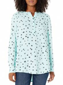 ¡RecomendadoAmazon Essentials Mujer Blusa Tejida de Manga Larga¡Top de Temporada - Leopardo blanco - Ver 4