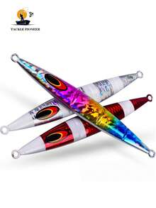 TACKLEPIONEER 1pc Saltwater Fishing Lure, Glow-In-The-Dark Metal Blade Lure, 3D Eyes, Available Sizes: (30g/1.06oz)(60g/2.12oz)(100g/3.53oz)(150g/5.29oz)(200g/7.05oz)(250g/8.82oz), Multiple Colors Available, Suitable For Deep Sea, Boat Fishing, Nearshore Fishing, Can Attract Tuna, Mackerel, Grouper And Other Fish, Ideal Choice For Fishing, Lure Fishing, Metal Blade Lure, Fishing Gear, Also A Great Gift For Friends And Family. - Multicolor - View 2