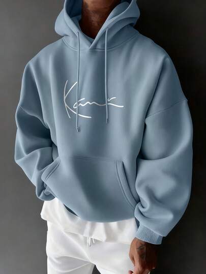 Herren lässiger, vielseitiger Hoodie Sweatshirt mit Buchstaben-Muster