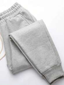 Men's Jogger Slim Gym Sweatpants With Pocket And Cuffs Unisex Promotion - 淺灰色 - 查看 2