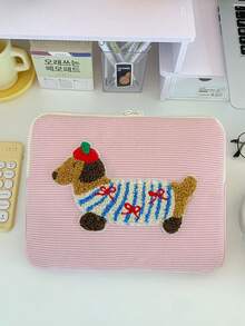 Laptop Case White Tablet Bag 11 Inches/14 Inches Computer Bag IPad Bag Laptop Bag Sausage Dog Sticker Laptop Bag File Bag Laptop Protective Case Computer Bag 11 13 14 15.3 15.6 Inches Portable Desktop Computer Bag Mac Book Tablet Computer Bag 9-11 Inches IPad Air 4 5 Pro 11 Mini 5 6 IPad Bag Shockproof Bag