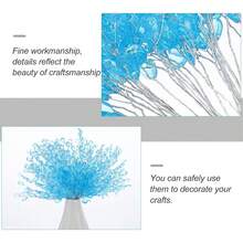 2400颗亚克力珠吊坠花茎花束水晶花苞枝条装饰人造植物，适用于婚礼家居装饰花艺、春秋季婚礼花瓶装饰、家居、餐厅、卧室、浴室、房间装饰、母亲节、父亲节、节日生日派对、户外花园装饰 - 藍色1 - 查看 6