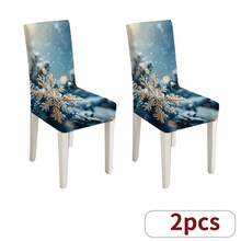 1 Piece/4/6/8/36 Modern And Minimalist Christmas Chair Cover, Dustproof, Removable, Washable, Stain Resistant, Waterproof, Stretchable, With Christmas Gingerbread Man, Lighting, And Snowflake Patterns. The Seasonal Table And Chair Set Measuring 17.7 X 23.6 Inches Can Be Used For Decoration, Banquet Decoration, Home Decoration, Christmas Decoration, And Party Supplies