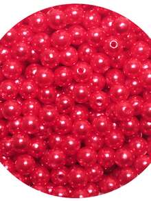 10mm ABS Pearl With Through Hole 125 Units - Crafts - 紅色 - 查看 4