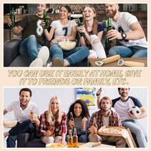 不锈钢开瓶器，调酒师专用木质啤酒开瓶器，苹果酒开瓶器，葡萄酒开瓶器，雕花木柄礼品套装，适用于婚礼、派对、家居、厨房、酒吧和餐厅 - 彩色 - 查看 4