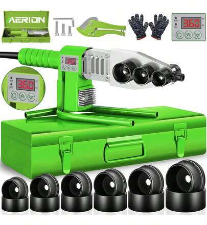 1000w Termofusor Kit Con Pantalla Digital &6 Dados (20-63mm)