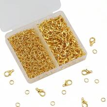 150pcs/Set 50pcs Lobster Clasps 100pcs Jump Rings Jewelry Making Kit, For Necklace Earring Bracelet Jewelry Crafting
