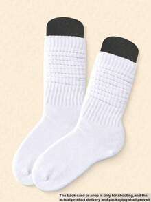 6 Pairs Slouch Socks, For Toddler Infant Girls, Long Crew Socks For Kids Children, Back To School Scrunch Socks, Kids Knee High Socks, Soft Autumn Winter Warm Stacked Boot Socks, Halloween Decor Thanksgiving Christmas Xmas Gift