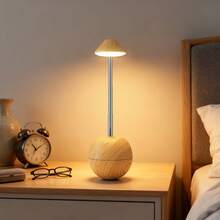 1 pieza Lámpara de escritorio LED moderna, lámpara de mesa LED recargable inalámbrica para interiores, luz nocturna de mesa de noche, diseño creativo de vaso, 3 temperaturas de color y 7 ajustes de colores RGB, carga USB, batería recargable de 1200mAh, uso en interiores, sin necesidad de montaje, luz nocturna extensible - lámpara de ambiente para mesita de noche - Multicolor - Ver 2