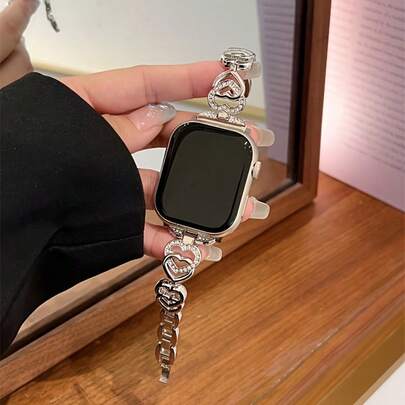 قطعة واحدة من سوار ساعة أبل المصمم بحجر الراين للرجال والنساء، متوافق مع أحزمة ساعة أبل بمقاسات 40مم، 38مم، 40مم، 41مم، 42مم، 44مم، 46مم، 45مم، 49مم، متوافق مع سلسلة ساعة أبل Ultra2 SE 10 9 8 7 6 5 4 3 2 1 ، إكسسوارات ساعة أبل