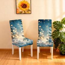 1 Piece/4/6/8/36 Modern And Minimalist Christmas Chair Cover, Dustproof, Removable, Washable, Stain Resistant, Waterproof, Stretchable, With Christmas Gingerbread Man, Lighting, And Snowflake Patterns. The Seasonal Table And Chair Set Measuring 17.7 X 23.6 Inches Can Be Used For Decoration, Banquet Decoration, Home Decoration, Christmas Decoration, And Party Supplies