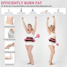 Infinity Weighted Hoop With 32 Links(62 Inch),Weighted  For Adults Weight Loss, Infinity Fitness Hoop Plus Size, For Women Smart Exercise Equipment - Bright Pink - 查看 7