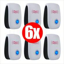 6pcs Pest Repeller Reject Ultrasonic Electronic Mouse Mosquito Insect Control - Blanco - Ver 9