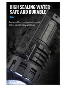 LED White Laser Long Range Handheld Flashlight, Outdoor High Brightness Rechargeable Long Lasting Searchlight Miner's Lamp - Multicolor - View 9