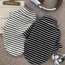 1pc Pet Dog Sweater, Warm Base Layer For Small Dogs Like Maltese, Bichon Frise, Yorkshire Terrier, Teddy, Schnauzer, Pomeranian, Striped Black And White - Multicolor - View 5