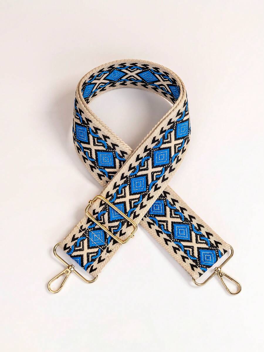 1.5 Inch Jacquard Embroidered Geometric Pattern Bag Strap Gifts For Women Gifts For Men