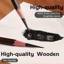 Marie's 12B/14B/16B Lápices de artista Marie, hechos con un núcleo de grafito de carbón negro denso, set de 12 lápices mate, suministros de arte profesionales adecuados para dibujar, pintar, colorear. Adecuado para estudiantes, entusiastas del arte, profesionales y artesanos.