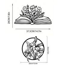 CIFbuy 1 chiếc trang trí tường bằng kim loại hình sách hoa, biển hiệu kim loại hình sách hoa, biển hiệu sách hoa, quà tặng cho người yêu sách, trang trí tường thư viện, nghệ thuật dành cho phụ nữ, thích hợp cho nhà cửa, phòng khách, sân hiên hoặc vườn, ban công, tượng trang trí, trang trí nhà cửa, trang trí phòng, trang trí treo tường văn phòng, trang trí tường, trang trí nhà cửa, trang trí ngày lễ, quà tặng trang trí tường sinh nhật tốt nghiệp, nghệ thuật tưởng niệm đầy cảm hứng, trang trí nhà cửa theo đạo Cơ đốc, quà tặng tôn giáo - màu đen - Xem 13
