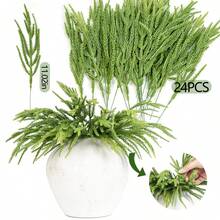24pcs Araucaria Branches, Suitable For Autumn/Winter Decor, Christmas Decor, Home Decor, Room Decor, Tabletop Center Decor, Vase DIY Decor - Green - View 9