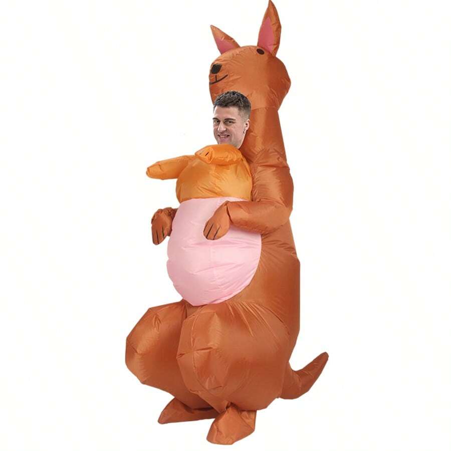 新款充气袋鼠服装，定制充气广告吉祥物服装，卡通吉祥物服装 - 成人袋鼠 - 查看 1