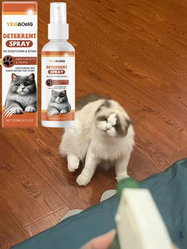 120ml Yegbong Cat Repellent Spray - Indoor Pet Repellent Spray, Outdoor Pet Repellent Spray, Cat Anti-Upholstery Spray, Pet Anti-Urination Spray, Pet Anti-Scratching Spray