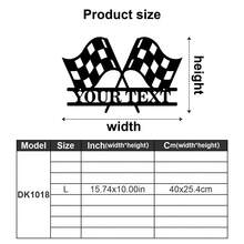 1pc Customized Racing Flag Metal Wall Decor - Personalized Name Racing Flag Metal Plaque - Customized Start And Finish Line Signs, Racing Driver Name Metal Signs, Checkered Flag Racing Club Logo, Race Decoration, Racing Sports Wall Decor - Multicolor - View 29